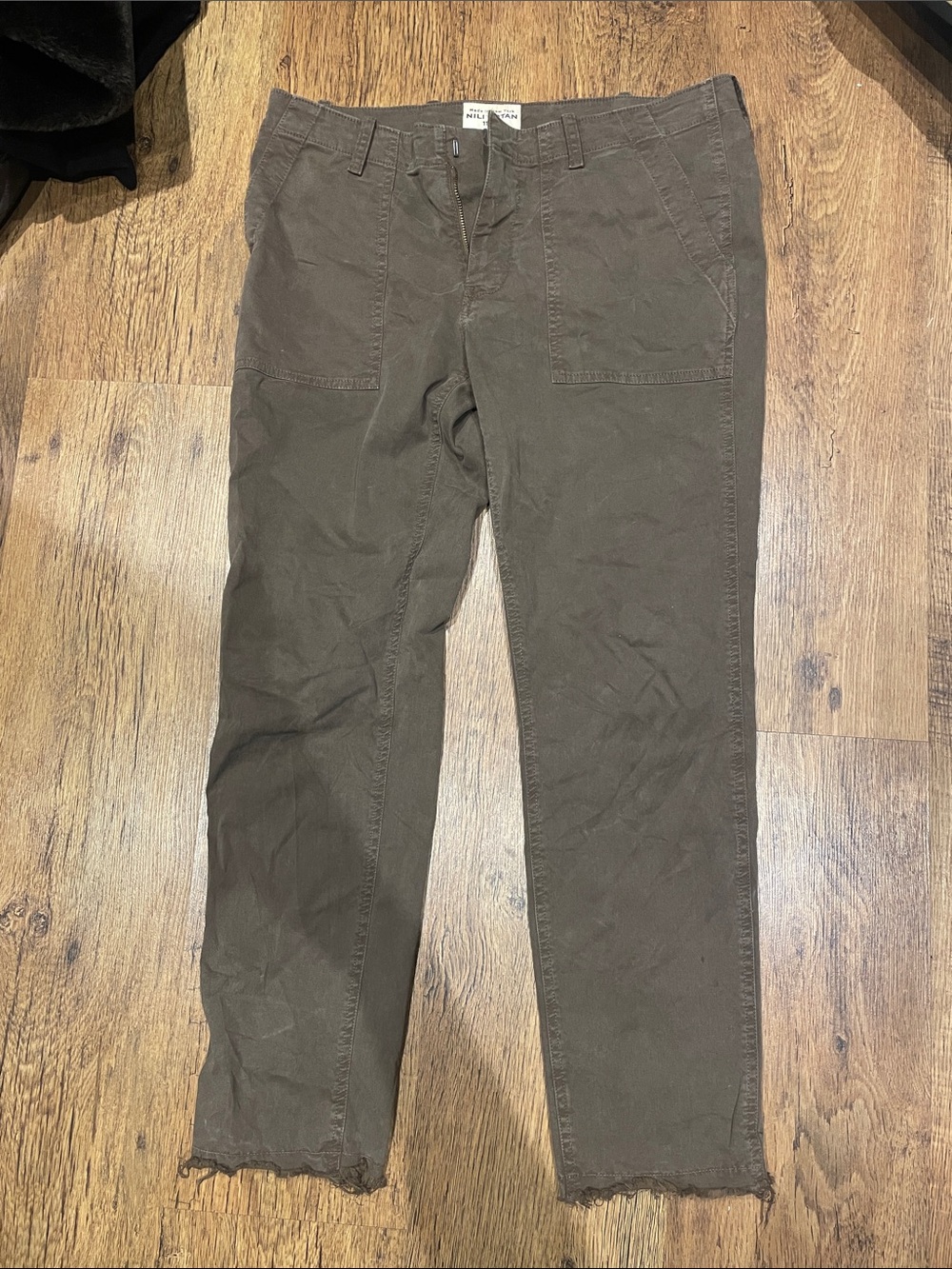 Nili Lotan Dark Brown Cotton Chinos